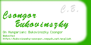 csongor bukovinszky business card